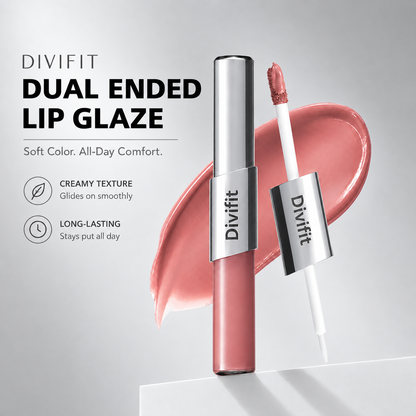 Perfect Twin Lip — Dual-Ended Liquid Lipstick with Velvet Matte Color and Glossy Shine