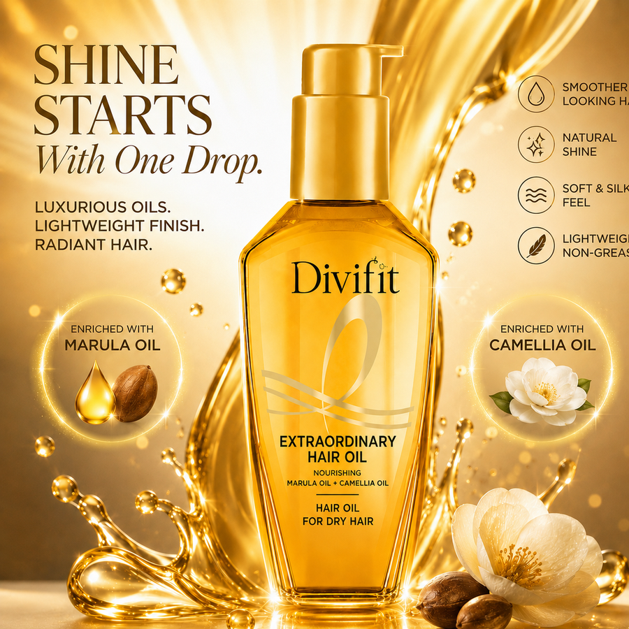 Divifit Extraordinary Hair Oil Nourish. Smooth. Shine.