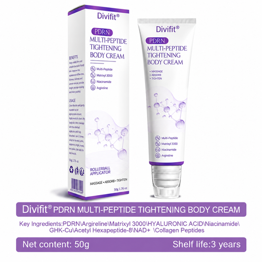 Divifit® PDRN Multi-Peptide Massaging Body Roller Cream- Antiaging, Hydrating, Skin Firming & Lifting, Skin Repair, Even Tone, Acne and Dark Spot Treatment, Wart and Mole Removal, and Psoriasis Relief.