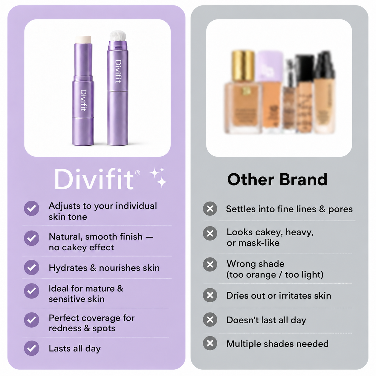 Changing Foundation Stick a The stick that makes mature skin glow again