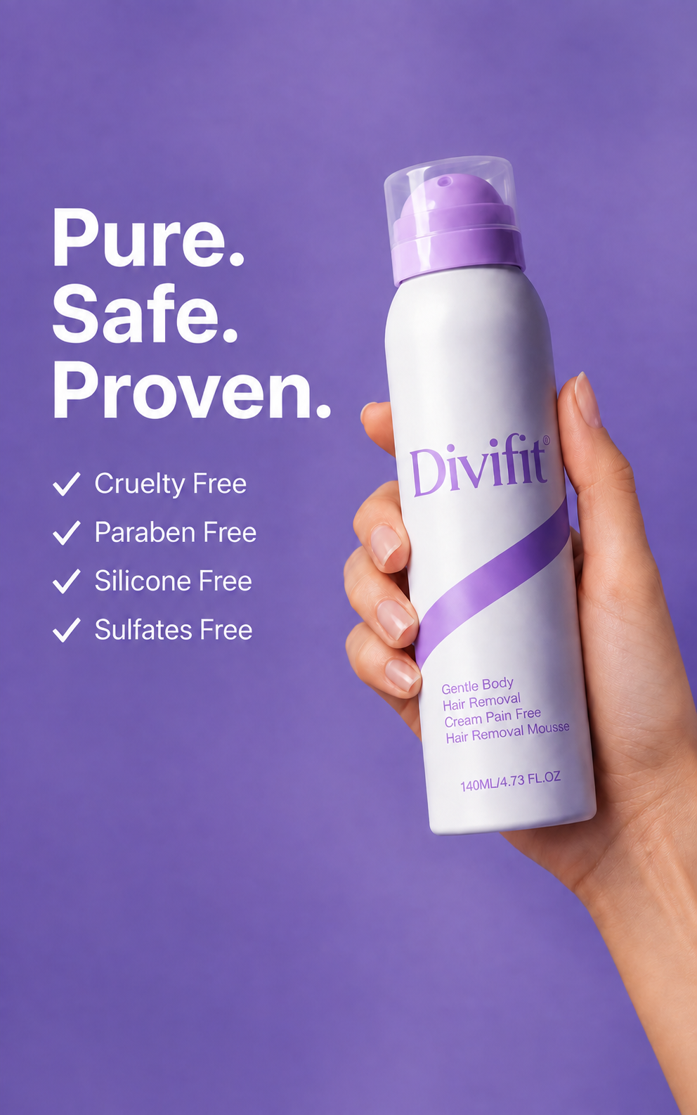 Divifit Bikini Pain-Free Hair Removal Cream for Sensitive Skin