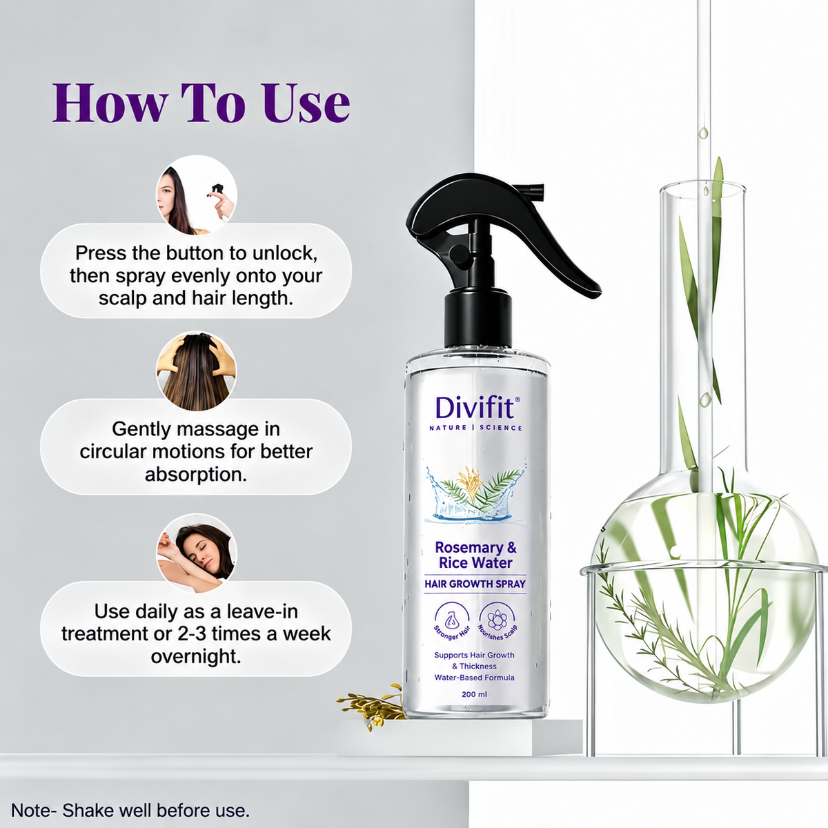 Rosemary & Ricewater Hair Growth Spray Haircare